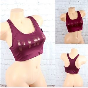 VS Pink Ultimate Sports Bra Racerback Plum
